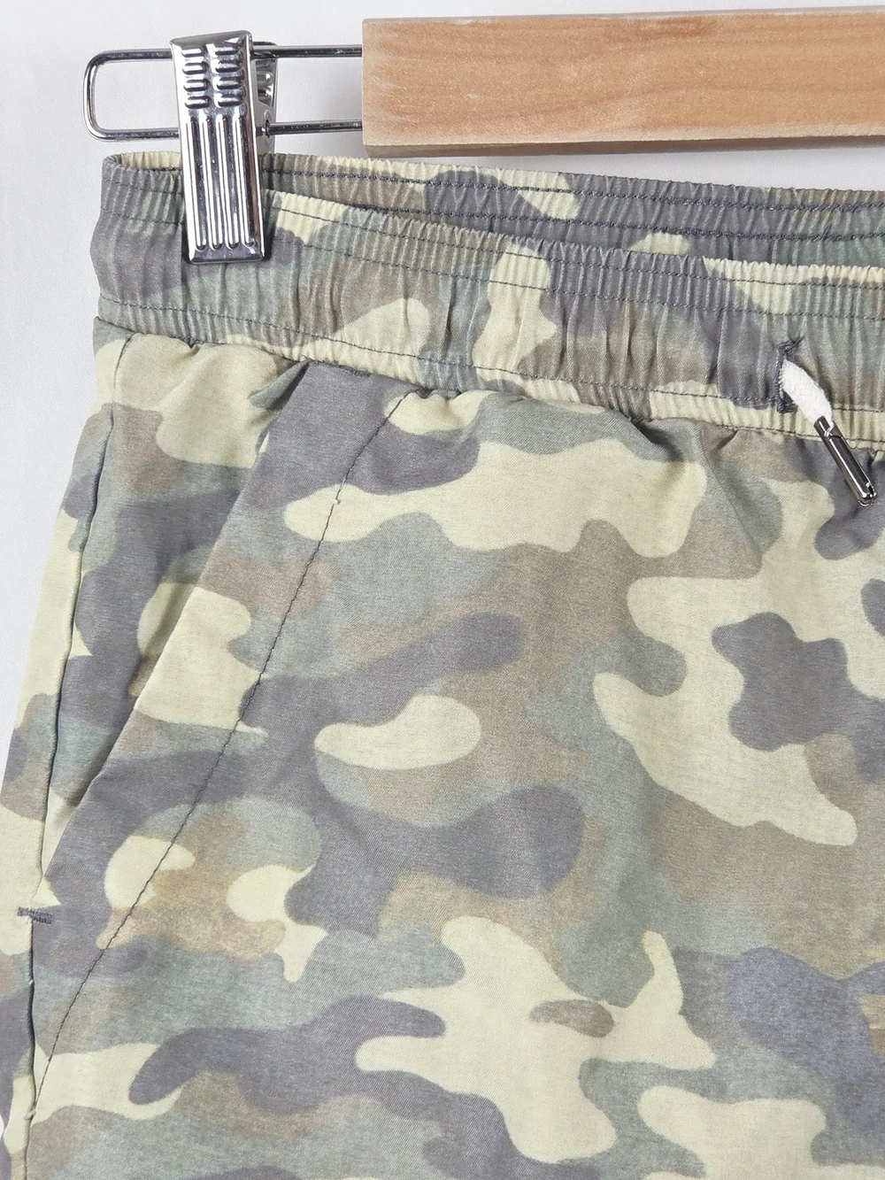 OAS Kid Camouflage Drawstring Swim Trunks with Palm Embroidery Size 10